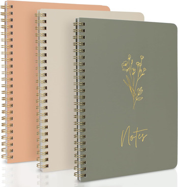 ZICOTO Aesthetic Spiral Notebook Set of 3