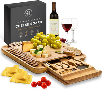 Bambüsi Cheese Boards Charcuterie Boards Gift Set
