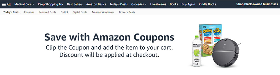 Save your money with Amazon coupons