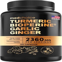 4-in-1 Turmeric and Garlic Supplements with Bioperine