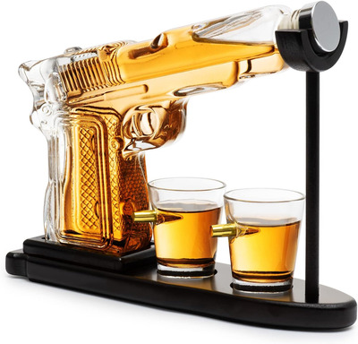 The Wine Savant Gifts for Men Dad Whiskey Decanter Set