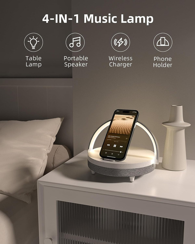 Sleep lamp integrating wireless charger is one of the best technology gifts for mom