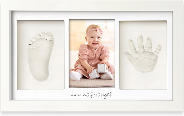 A baby hand and footprint kit