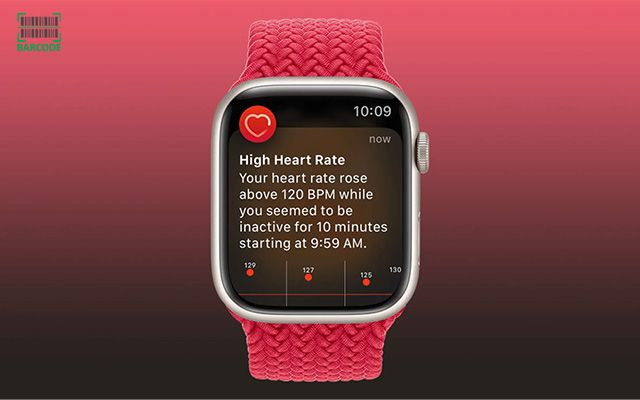 An Apple Watch low heart rate notification