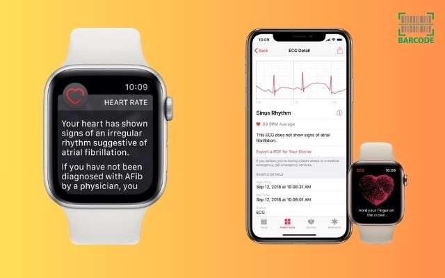 An Apple Watch irregular heartbeat notification