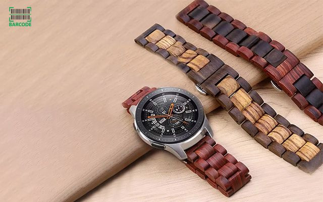 A wood watch strap
