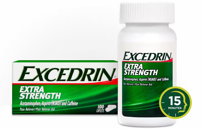 Excedrin extra strength is a good solution to pain relief
