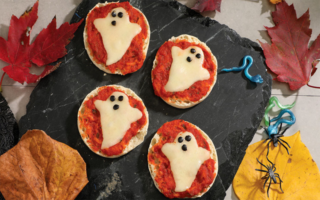 Ghost Pizza Bagels