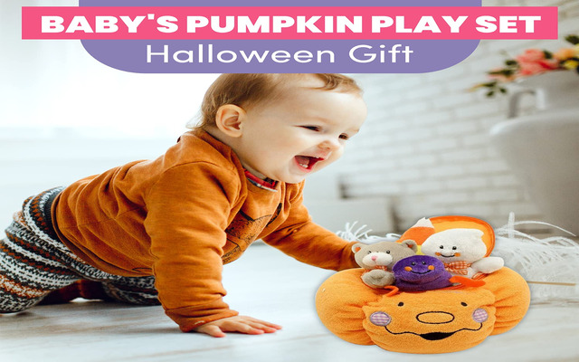 Stuffed Pumpkin play set for toddlers