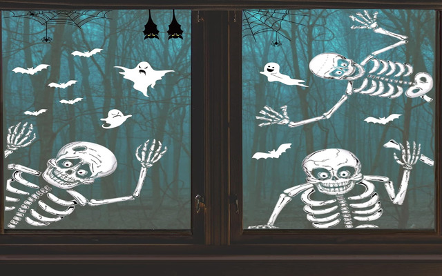 KUCHEY Halloween Window Clings Decor