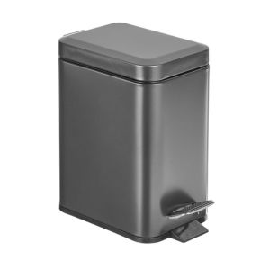 mDesign Slim Metal Trash Can