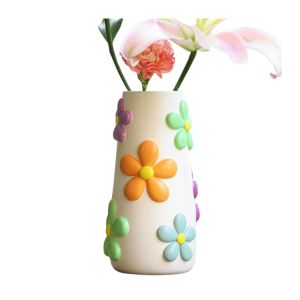 GUGUGO Pastel Flowers Vase for Flower