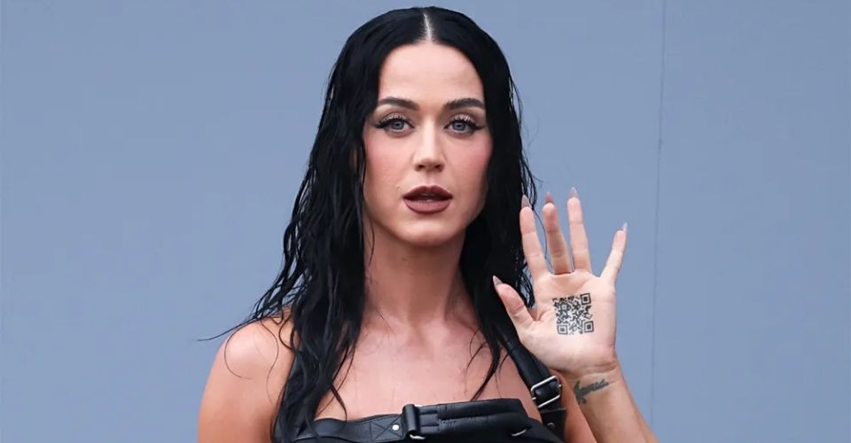 Katy Perry Goes Futuristic with QR Code Tattoos at Paris Fashion Week