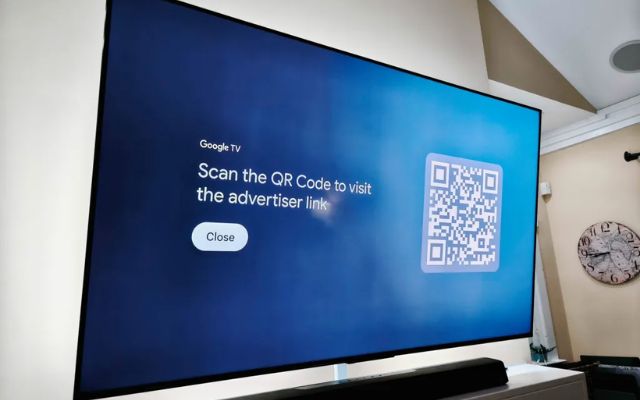 Google TV ads now include giant QR codes